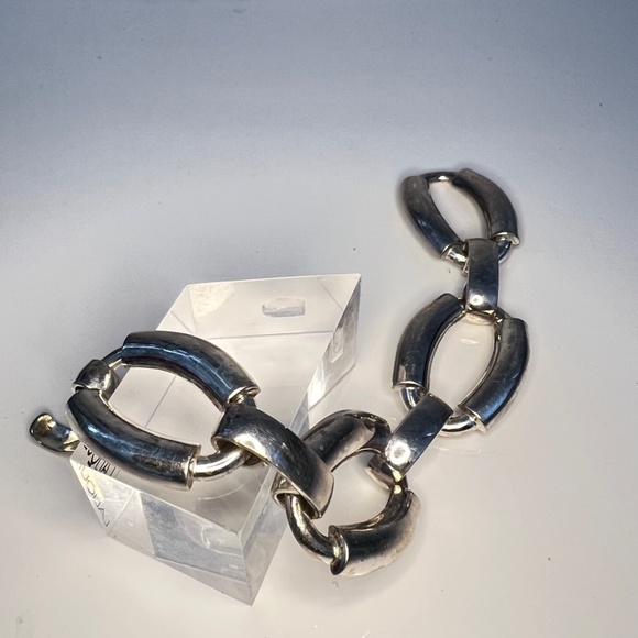 Vintage Grossé Germany Dior Bracelet 925 Silver Heavy Chain Link 1973 - Picture 9 of 14